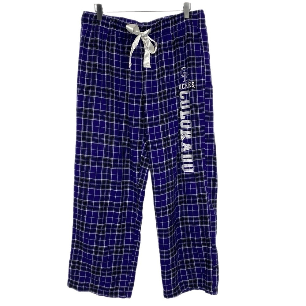Colorado‎ Rockies Men’s Flannel Plaid Pajama Bottoms Size Large